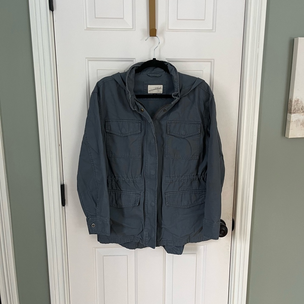 Universal Thread Slate Blue Canvas Utility Jacket - Medium